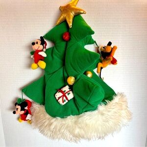 Vintage Rare Disney Disneyland Resort Green Christmas Tree Hat *missing Donald